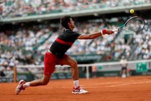Djokovic in action.