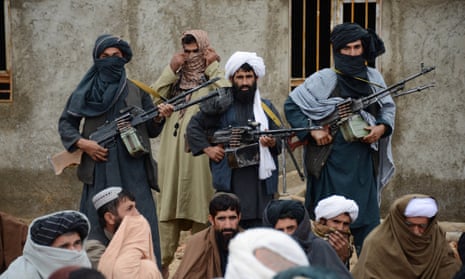 Afghan Taliban fighters pictured last year in Farah province, Afghanistan