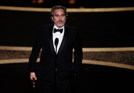 Joaquin Phoenix at the 2020 Oscars.