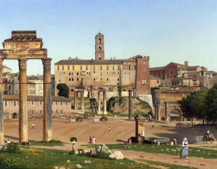 Christoffer Wilhelm Eckersberg View of the Forum in Rome