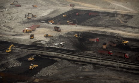 Open-pit coal mine near Ordos in Inner Mongolia
