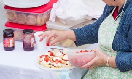 A woman making scones