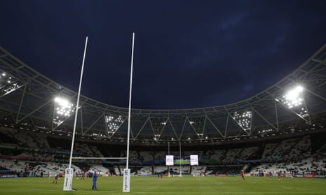 Rugby pitch at London's Olympic stadium