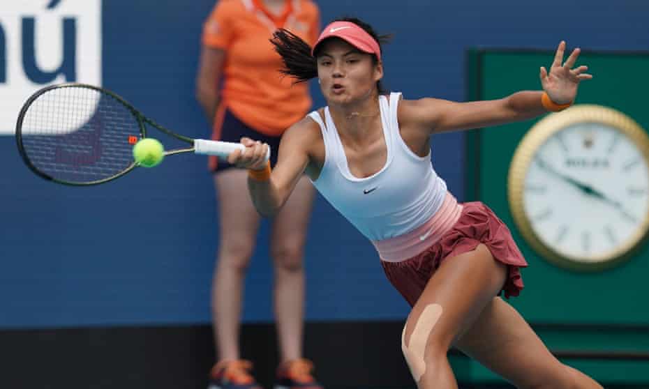 Emma Raducanu's struggles continue with loss to Katerina Siniakova in Miami  | Tennis | The Guardian