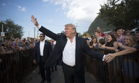 Donald Trump at a campaign rally in Oklahoma City.