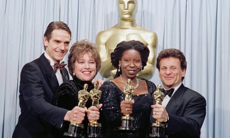 The 1991 acting award winners: Jeremy Irons, Kathy Bates, Whoopi Goldberg and Joe Pesci.