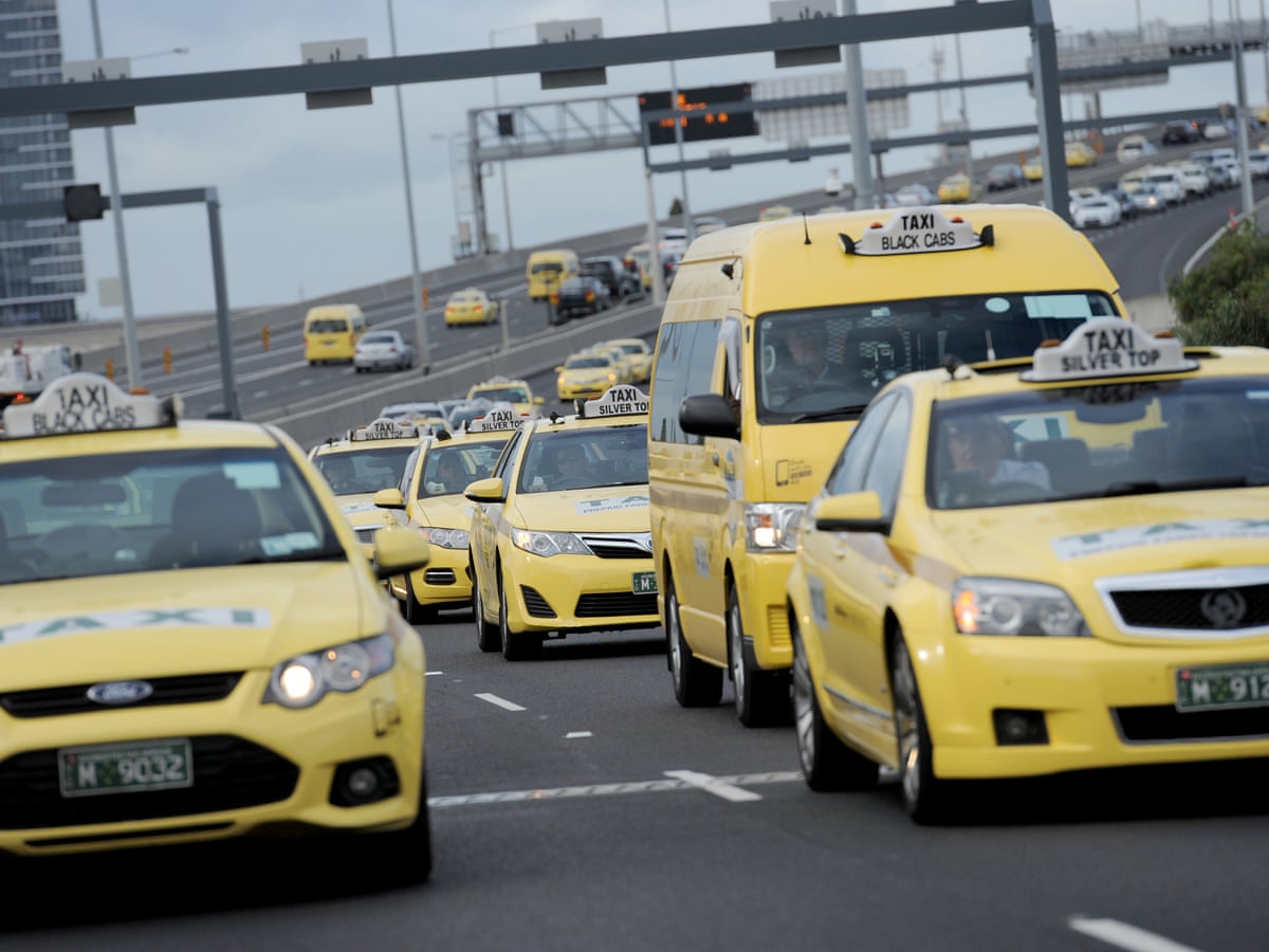 melbourne taxi protest against uber changes causes traffic chaos melbourne the guardian