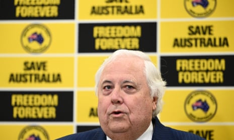 Clive Palmer during the 2022 Victorian state election
