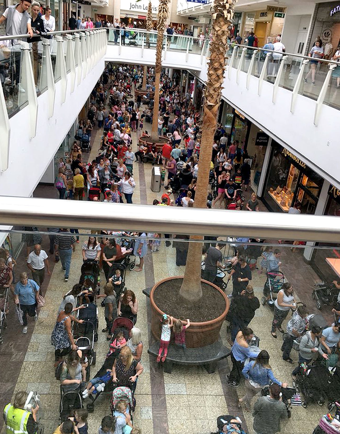 The queue for Build-A-Bear at the Mall Cribbs Causeway shopping centre in Bristol on 12 July.