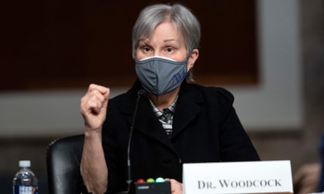 Woodcock made the comments at a Senate hearing where senators, especially Republicans, harshly questioned administration officials’ virus response.