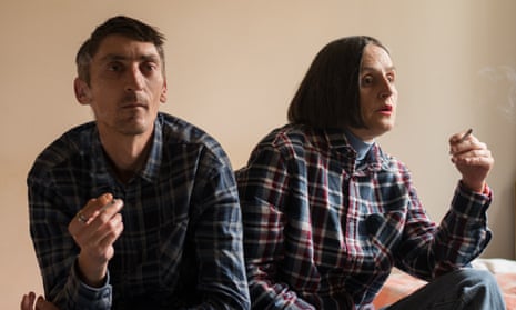 ◀ Both Drazenko Tevelli, left, and Branka Reljan spent many years in mental health institutions. Now they live together in a flat: ‘I love to make apple pies,’ says Reljan. 