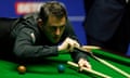 Ronnie O'Sullivan came from 3-0 down to level the scores with John Higgins in their semi-final. 