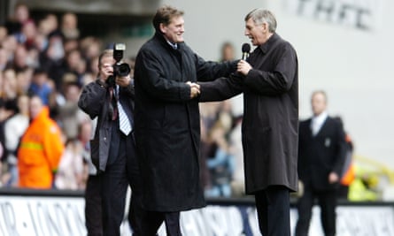 Martin Peters, right, with Glenn Hoddle at Tottenham Hotspur’s ground, White Hart Lane, in 2007.