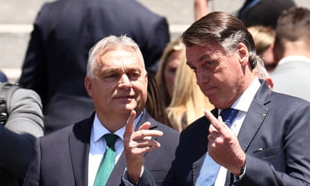 Viktor Orbán and Jair Bolsonaro attend the inauguration