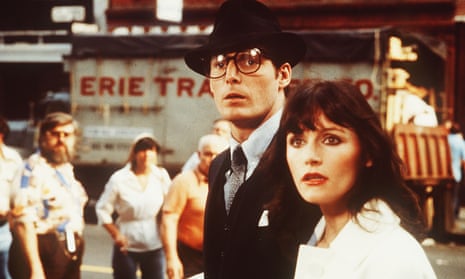 Margot Kidder as Lois Lane and Christopher Reeve as Clark Kent in Superman: The Movie, 1978.