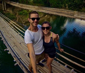 Mark Firkin and Jolie King in a picture posted on their blog.