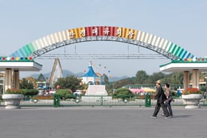 The city of Pyongyang has two amusement parks where people come to unwind after a hard day’s work. This is one of the few places where foreigners can mingle with the resident comrades. At the amusement park you will see an uninhibited side of the citizens, who let go of their usually disciplined body language to shriek, laugh and rejoice