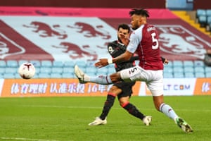 Mohamed Salah of Liverpool scores his team’s first goal.