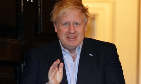 Boris Johnson clapping for Britain’s carers outside 11 Downing Street.