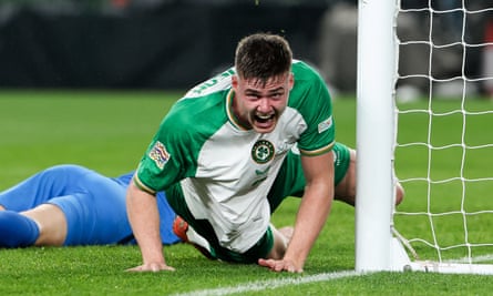 Evan Ferguson on the pitch