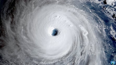 A satellite view shows Typhoon In-fa in the Pacific Ocean on Thursday.