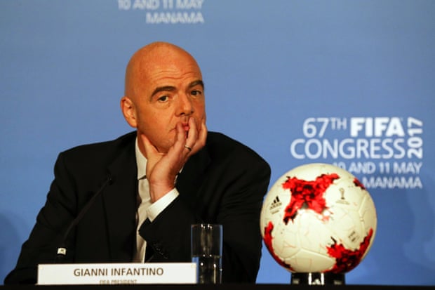 Fifa president Gianni Infantino at the 67th Fifa Congress 2017 in Manama in May 2017.