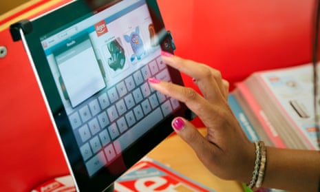 Using an iPad to order in a digital Argos store