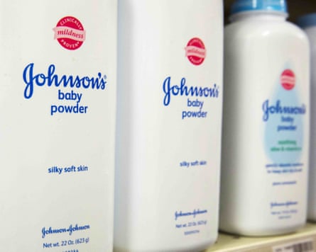Bottles of Johnson & Johnson babe powder.