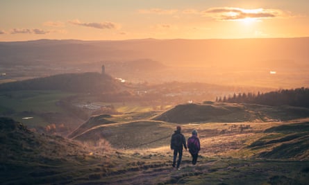 The Wallace Monument seen from Dumyat in the Ochil hills.