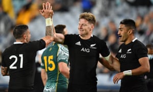 All Blacks Inflict Record Defeat On Wallabies To Retain Bledisloe Cup In Tri Nations Opener Sport The Guardian
