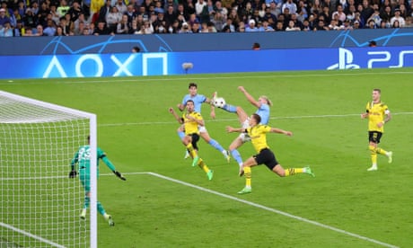 Haaland’s winner against Dortmund reminiscent of Cruyff, says Guardiola