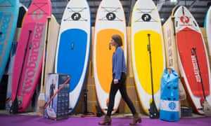 Row of paddleboards