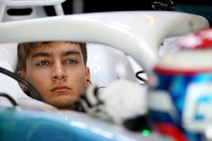 George Russell in Abu Dhabi before last season’s final race
