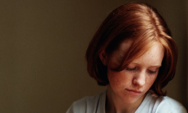 Young girl with depression