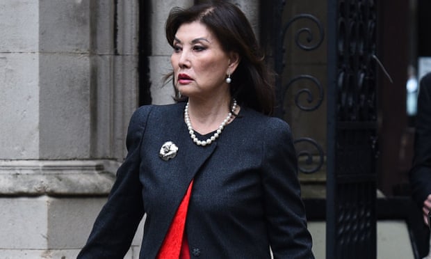 Lady Hiroko Barclay leaving the high court in London.