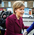 Nicola Sturgeon launches the SNP s final poster of the general election 2015 campaign as part of the Westminster general election Campaign, South Leith Edinburgh, Scotland UK 30/04 /2015