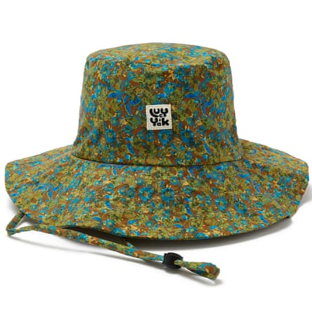 Lucy and Yak Callahan - Cotton Sun Hat in Green Trix Floral Print Regular price £28.00