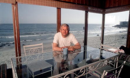 A vision of paradise … Hockney at home in Malibu, California.