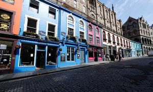 Victoria Street in Edinburgh photographed on 24 July 2020