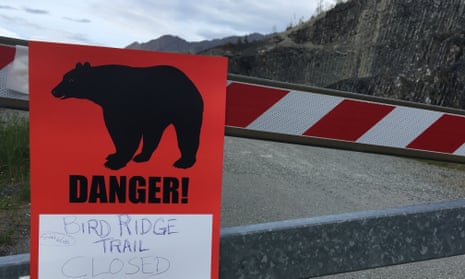 A warning sign in Anchorage, Alaska, after a 16-year-old runner was recently killed by a black bear. There have only been six fatal bear attacks in the state in 130 years. 