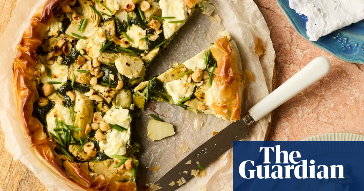 Rukmini Iyer's quick and easy recipe for goat's cheese, herb and hazelnut spring tart | Quick and easy