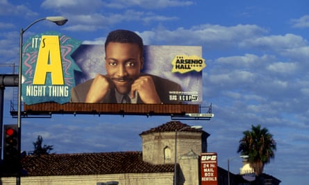 King of LA … a billboard for Hall’s show on Sunset Boulevard, circa 1990.