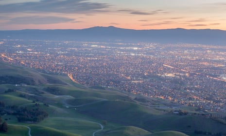 View over Silicon Valley, California.