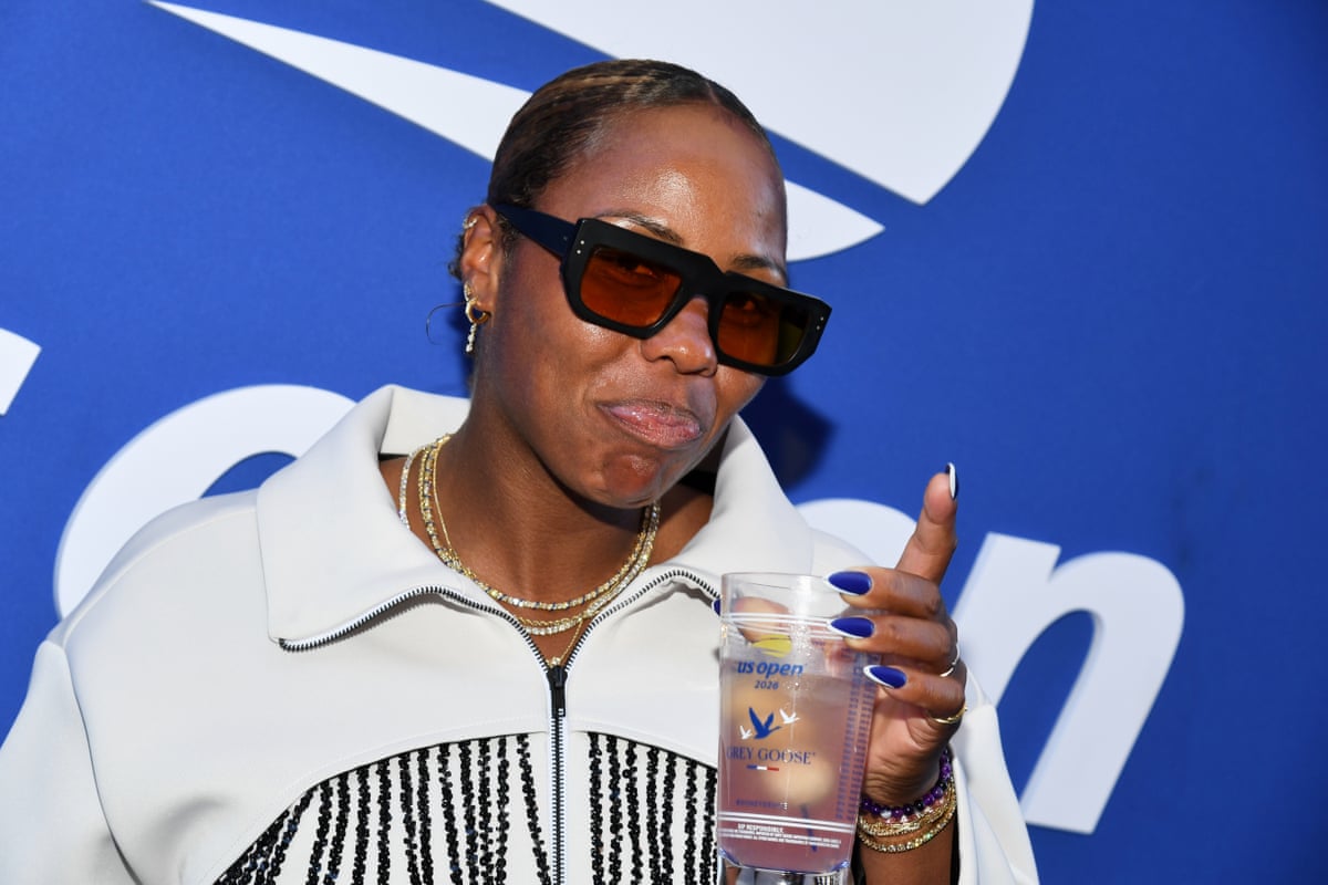 Taylor Townsend celebrates Friday’s victory with a Honey Deuce.