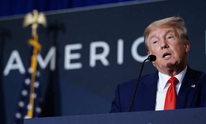 Trump speaks in Washington DC for first visit since leaving office – as it happened Trump speaks in Washington DC for first visit since leaving office – as it happened