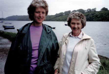 Judy and Elsie stood next to a river