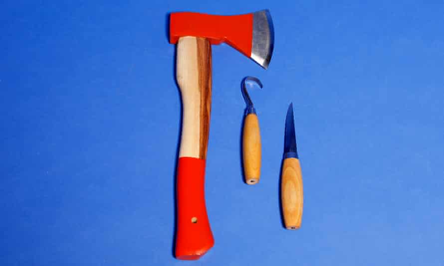 Hewn spoon carving set