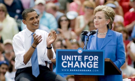 Obama and Clinton pictured in 2008.
