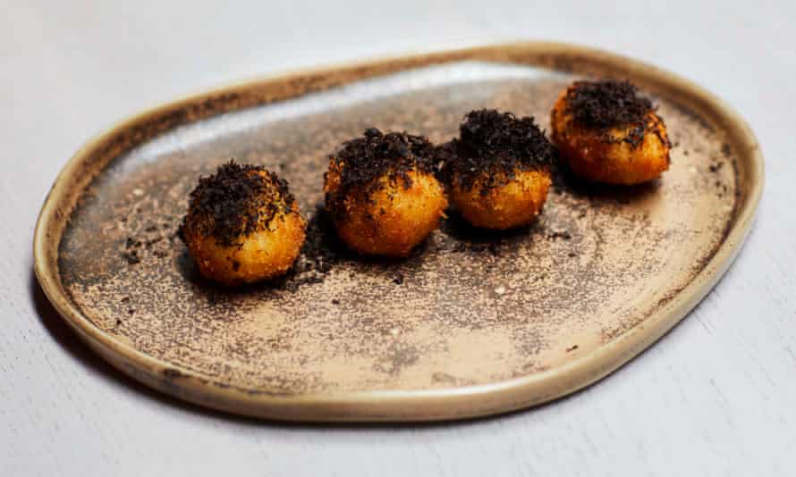Earthy and delicate: porcini croquettes at Bibo, Shoreditch.