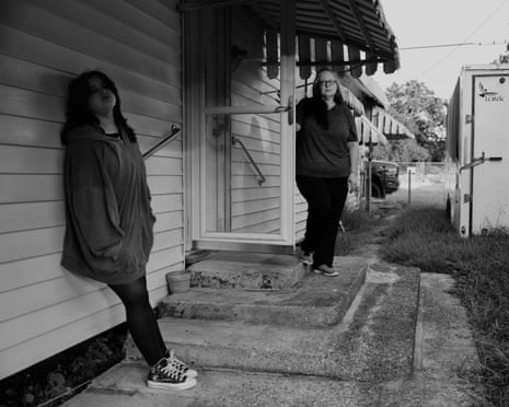 Kat and Lesley at home in New Iberia, Louisiana on August 15, 2026.